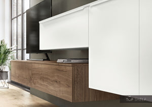 nobilia Wohnwand Lowboards Wohnzimmer Set 390 cm Fashion 168 Alpinweiß matt