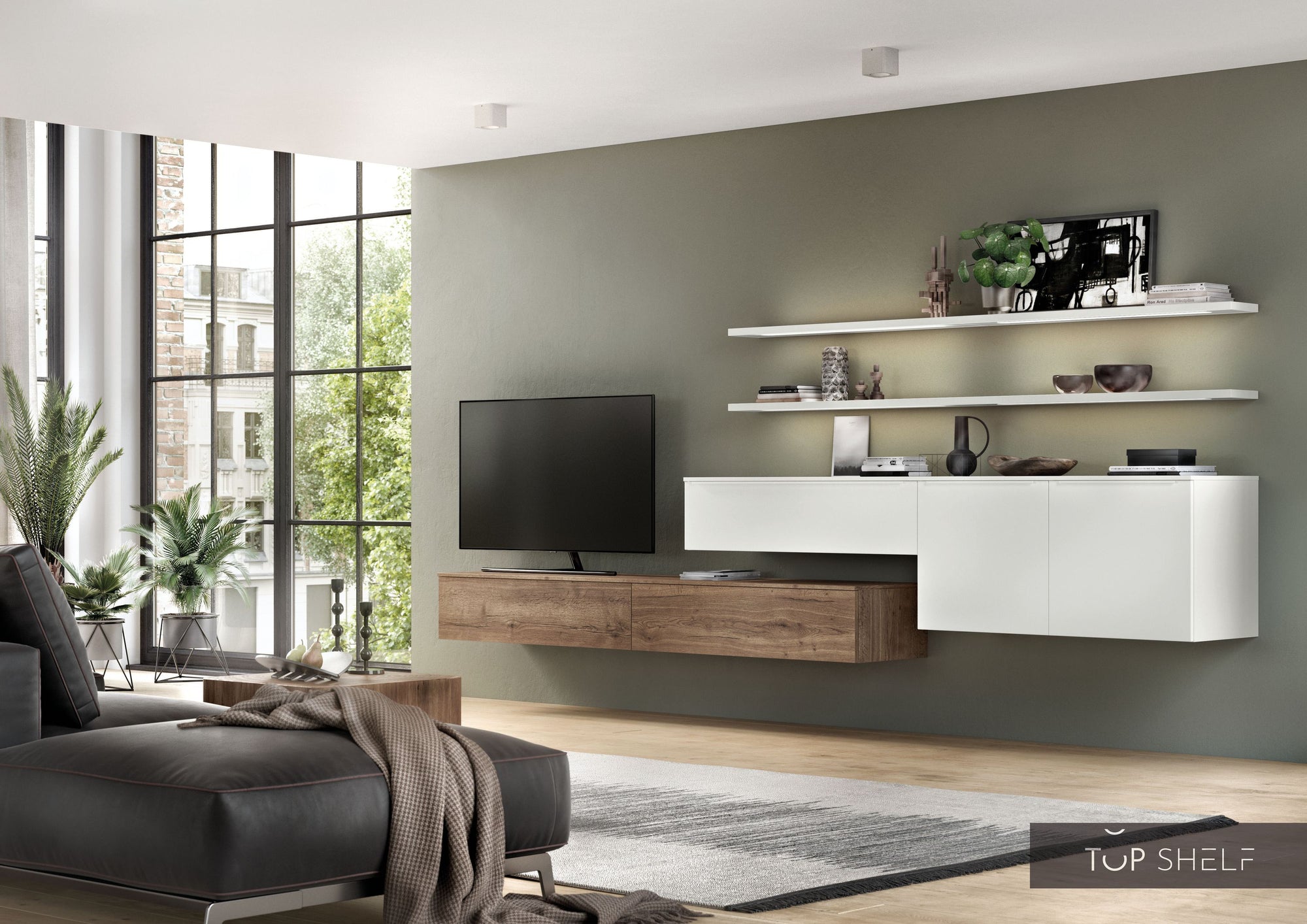 nobilia Wohnwand Lowboards Wohnzimmer Set 390 cm Fashion 168 Alpinweiß matt