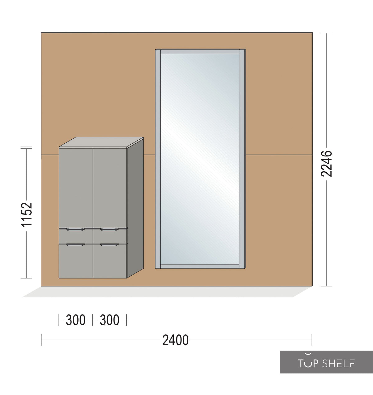 nobilia begehbarer offener Kleiderschrank Ankleiderzimmer 240 cm + 360 cm + 240cm Touch 341 Steingrau supermatt
