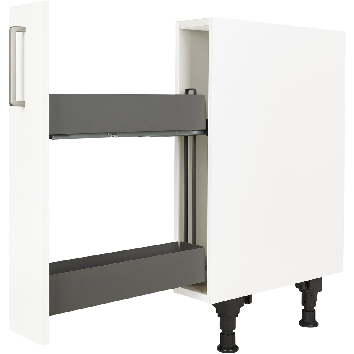 nobilia elements Auszugschrank UA15 Apothekerauszug 15cm 22270 Alpinweiß Soft Close