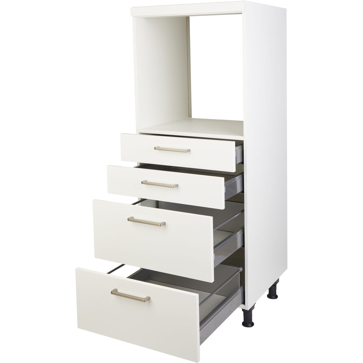 nobilia elements Geräte Umbau Backofen Highboard GO2S2A 60cm 25432 Alpinweiß highboard