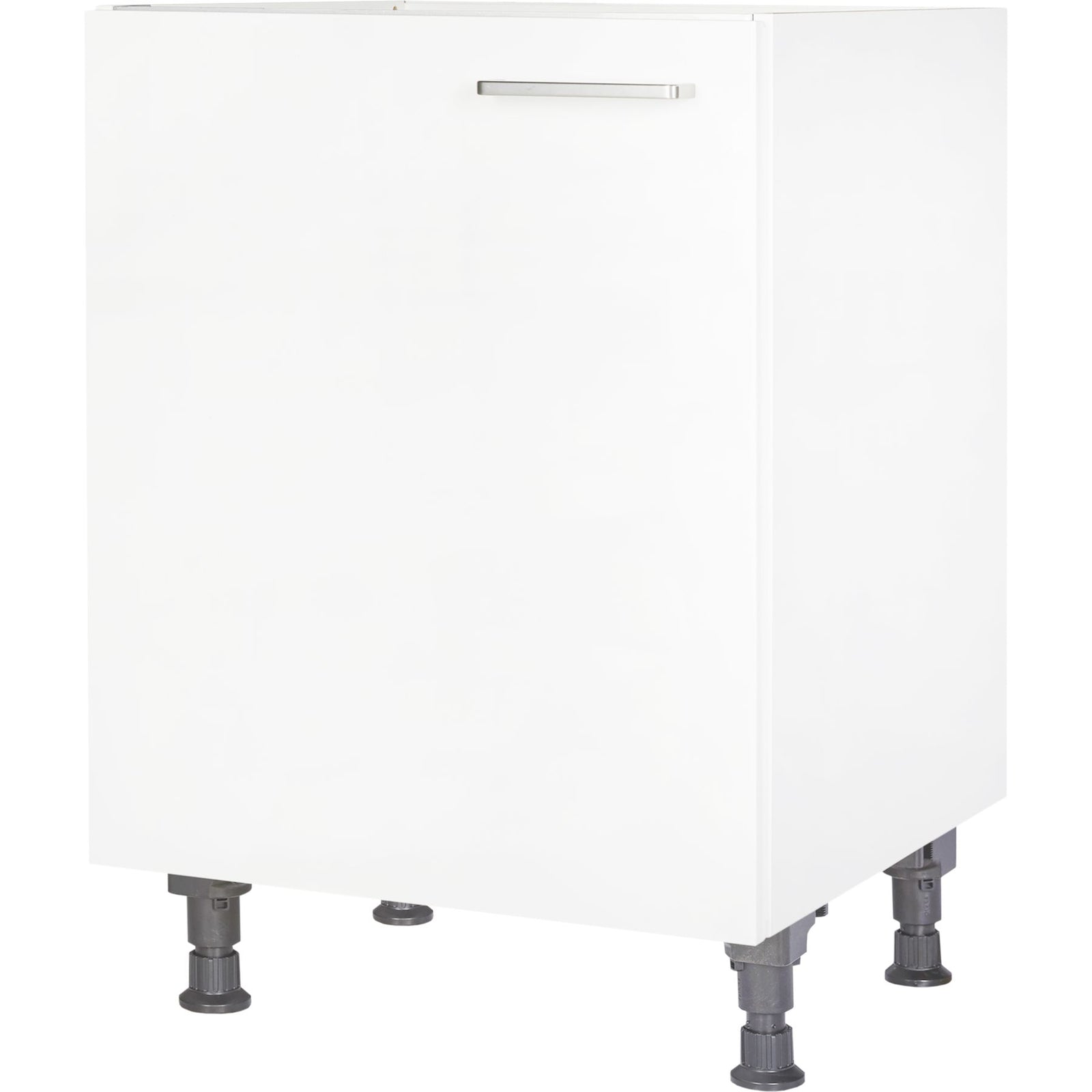 Meuble bas pour plaque de cuisson autonome Armoire de cuisson 60cm Blanc Armoire de cuisinière de nobilia