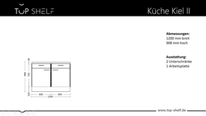 nobilia elements Küche Kiel 420cm Küchenzeile Zeichnung