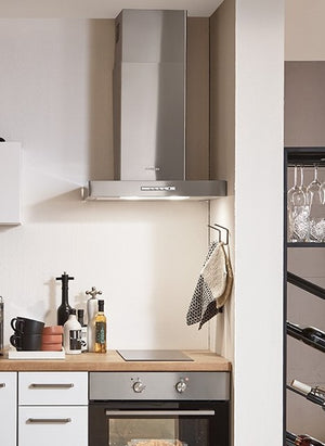 Faber Dunstabzugshaube EASYPBXA60LC Wandhaube mit einem Metallfilter in Edelstahl 60cm Extra-leise LED - Beleuchtung