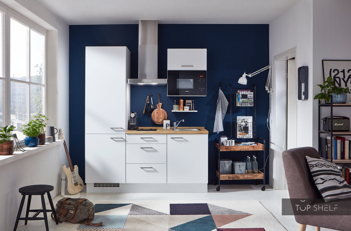 nobilia elements Miniküche Bremerhaven im Arbeitsplattendekor 192 Eiche Provence