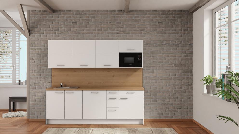 nobilia küche Saarbrücken 240 cm abverkauf Eiche Provence Teeküchenzeile