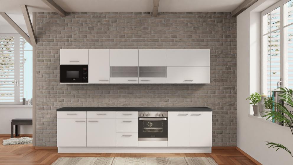 nobilia küche Mönchengladbach 315 cm Günstig Ab Werk Kaufen Beton Schiefergrau komplett mit backofen