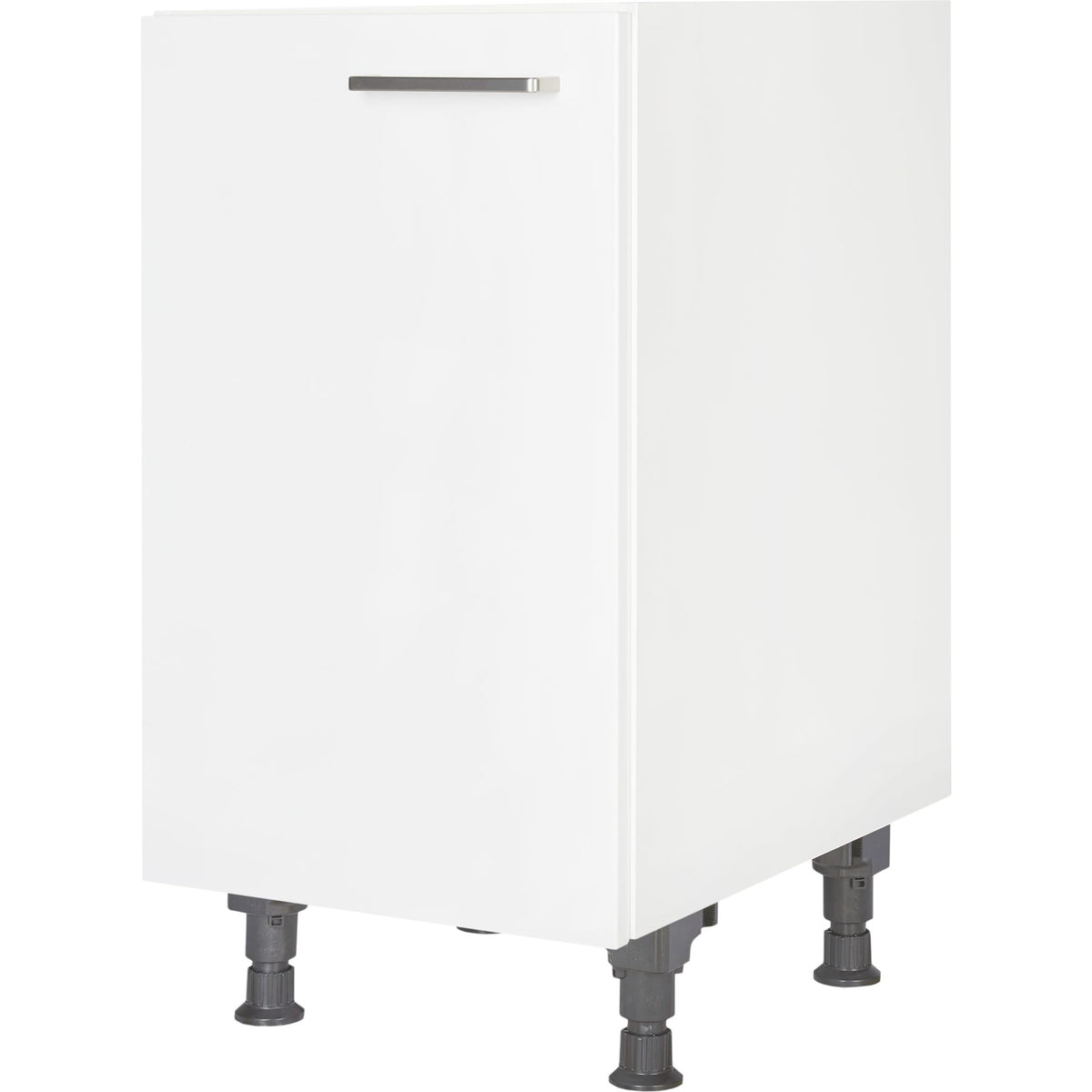 nobilia vormontierter Küchen-Unterschrank UD45, 1 Tür, 1 Einlegeboden, 45cm Alpinweiß matt links