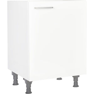 nobilia vormontierter Küchen-Unterschrank UD60, 1 Tür, 1 Einlegeboden, 60cm, Alpinweiß, rechts