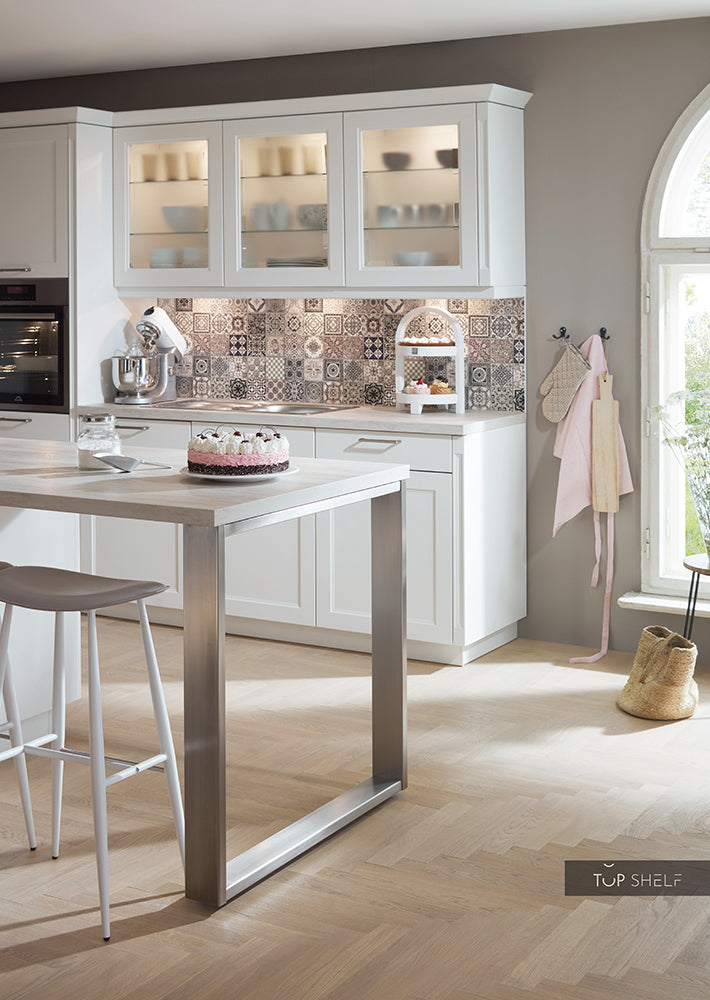 nobilia Küche Küchenzeile Cascada 774 Lacklaminat Weiss 315+340 cm konfigurierbar mit E-Geräten Wandschränke (3)