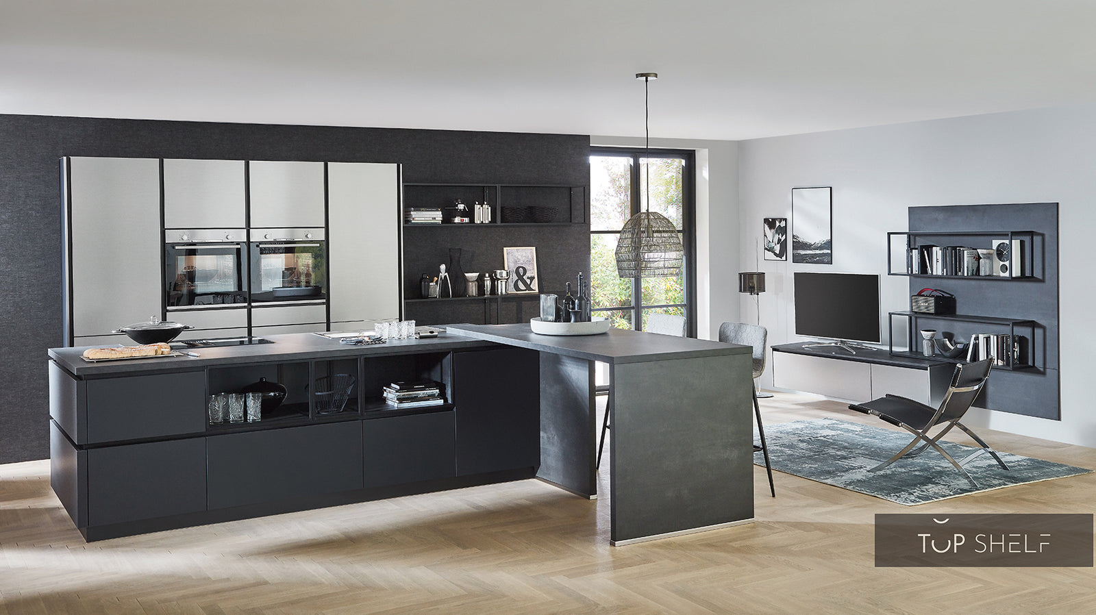 nobilia-Kuechenzeile-nobilia-Kueche-Inox216-top-shelf 