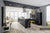 nobilia Küche Küchenzeile Touch 340 Lacklaminat Schwarz supermatt 300 + 180 cm konfigurierbar mit E-Geräte