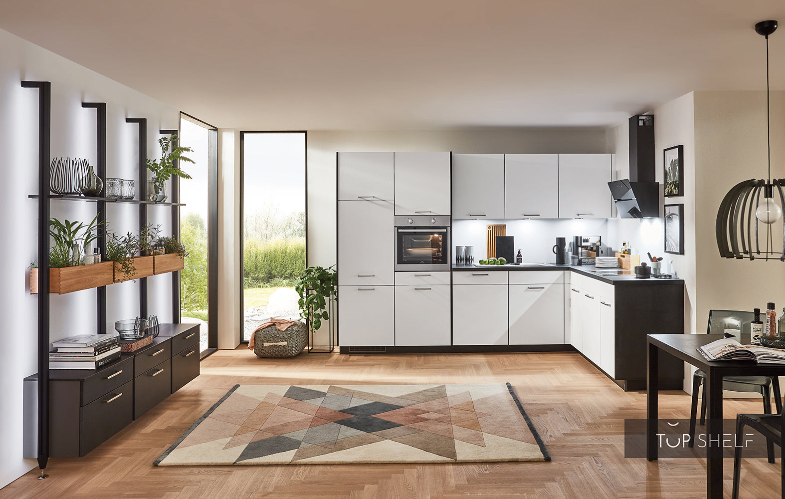 nobilia Winkelküche Eckküche Speed 244 Alpinweiß 310 x 250 cm Küche konfigurierbar mit Elektrogeräten