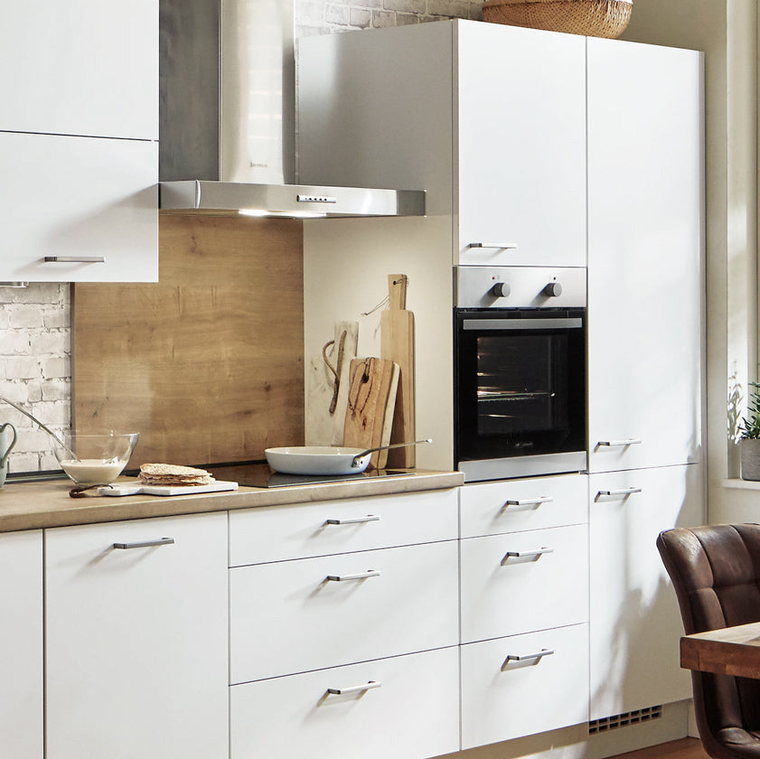 nobilia revestimiento de nicho de 60cm - 240cm de ancho en roble Sierra y hormigón gris pizarra para salpicadero de cocina