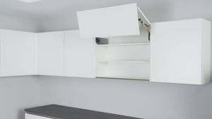 Nobilia mueble de pared mueble de pared plegable y elevador de 60 cm y 90 cm mueble de cocina de pared en blanco