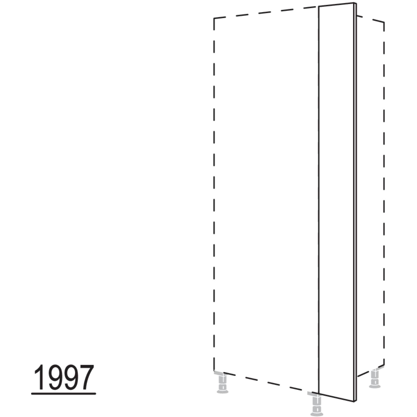 nobilia trim strip for tall HPK20-1 cabinet 193 in 20cm alpine white