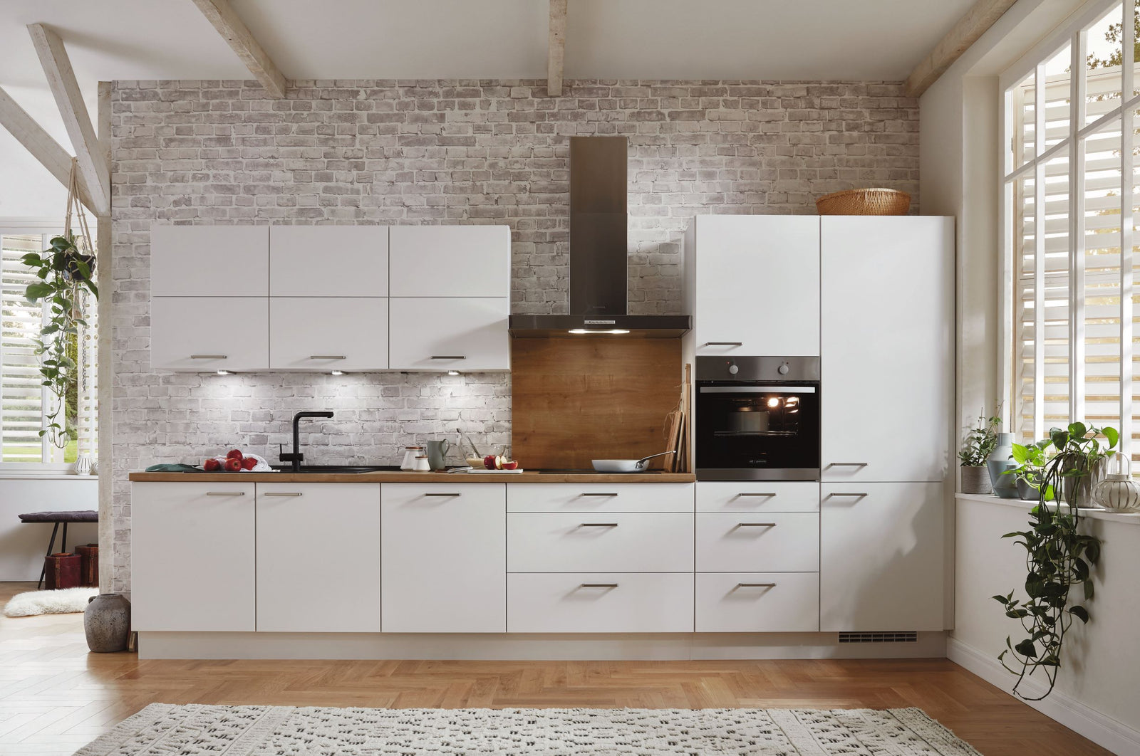 Set uit nobilia onderkast 90cm & Leonard autark glazen keramische kookplaat LAS6001F