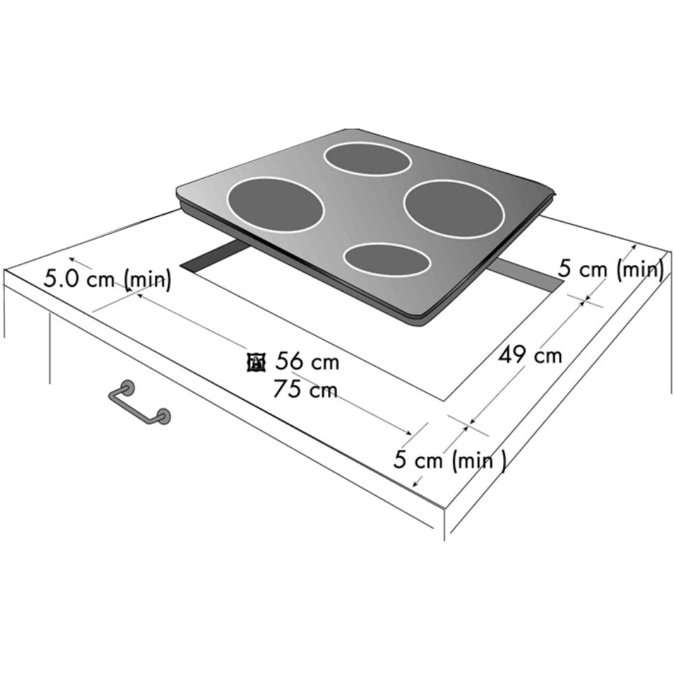 Beko Kochfeld  Glaskeramik-Ceranfeld EB9741FHL Autark 86824