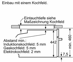 JUNKER Einbau-Kompakt-Backofen JC4306060 Sologerät 56 Liter schwarz für 450 mm Nische