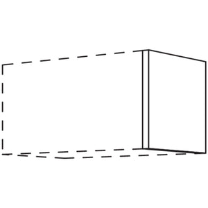 Nobilia Abschluss- - Zwischenwange für Wandschränke- Höhe 360 mm WW10-36 10836