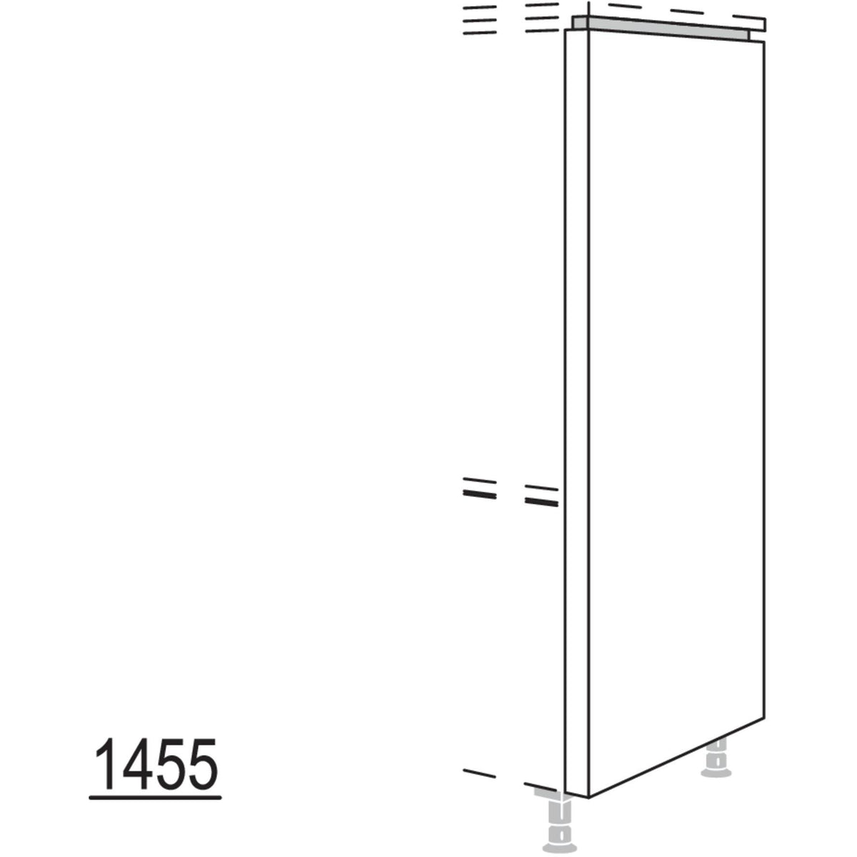 Nobilia Abschluss-Frontwange für Highboards mit waagerechter Griffmulde NHWF50-60 55965