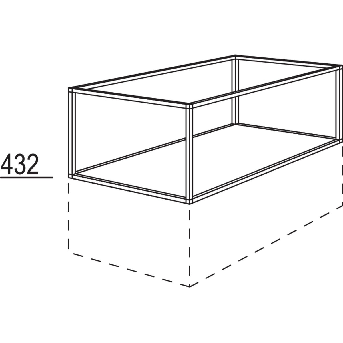 Nobilia Abschlussregal Smartcube fuer Raumplanungen URSCR30-62-43 43630