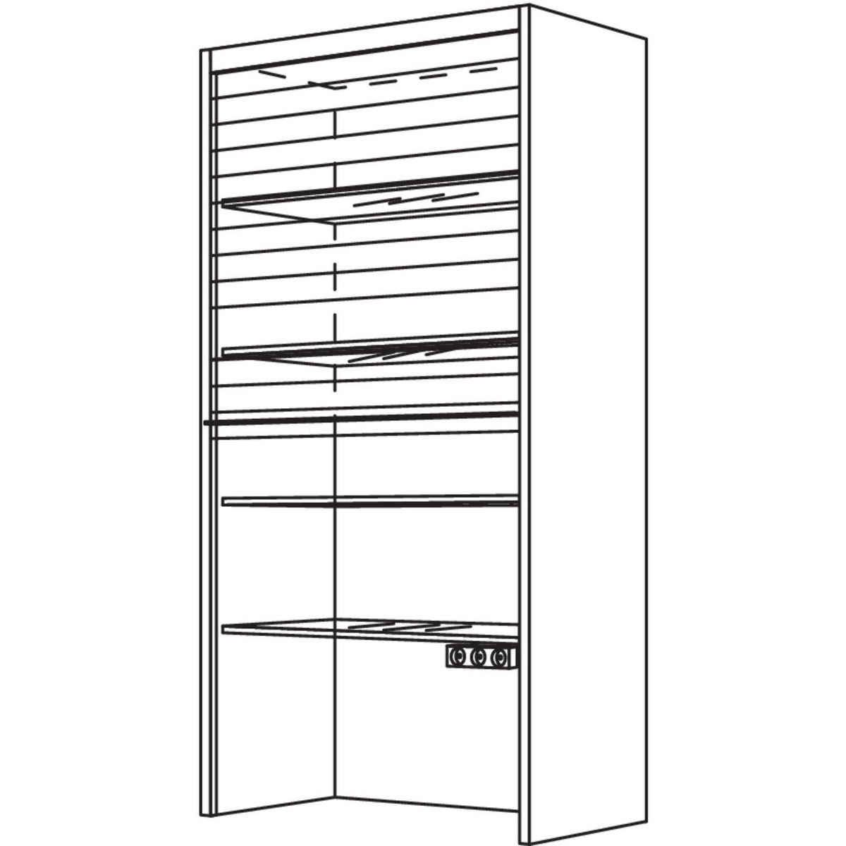 Jalousieschrank Glas Küche Hochwertig outlet Rolloschrank Aufsatzschrank