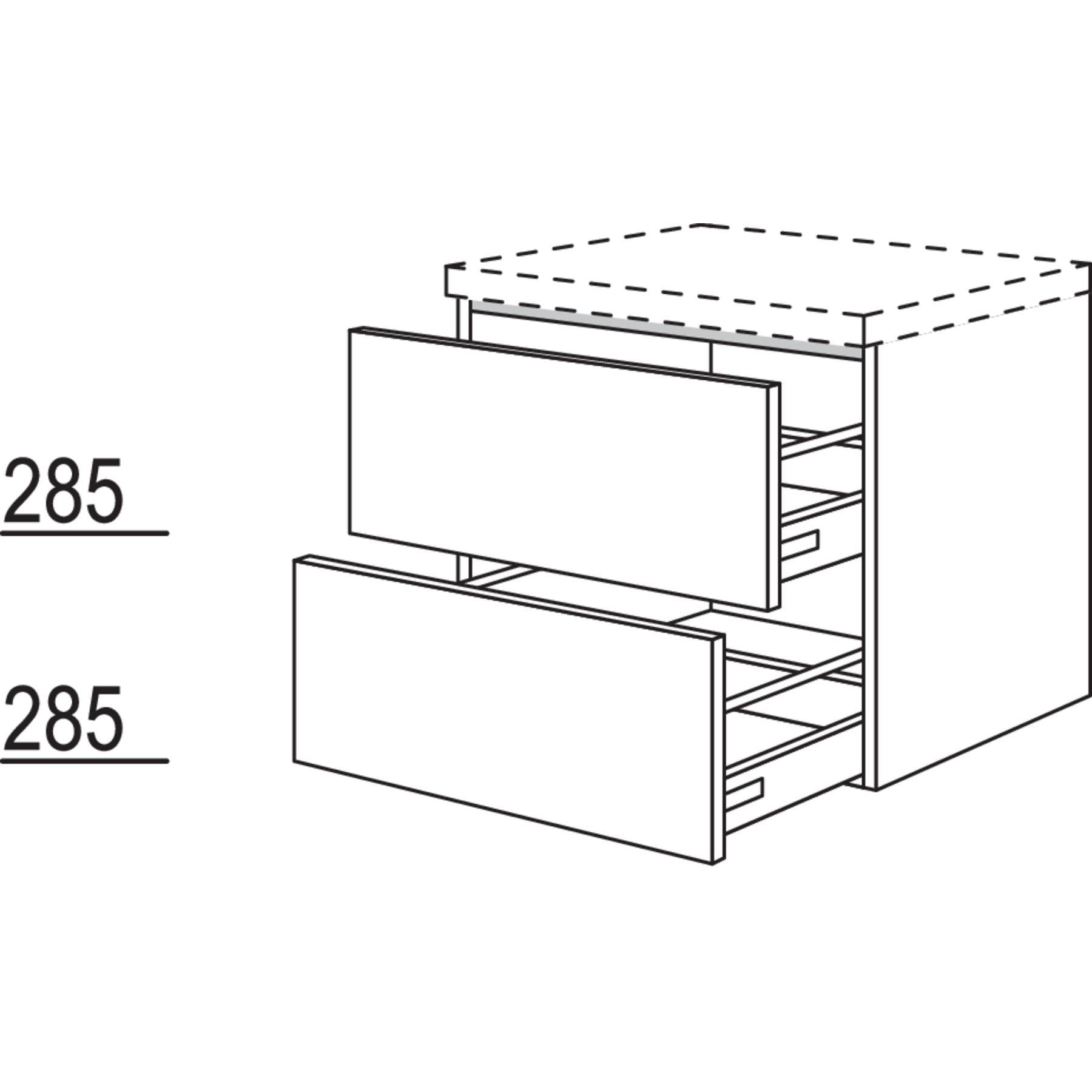 Nobilia Badezimmer-Auszugschrank BU2A80-58 2846
