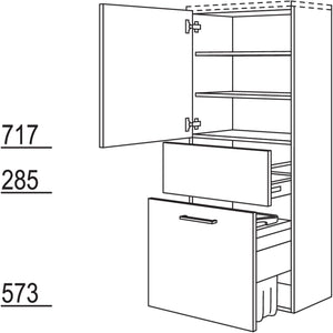 Nobilia Badezimmer-Midischrank Laundry-Carrier BMWK45-158 2959