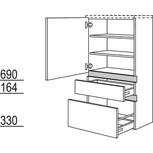 Nobilia Badezimmer-Midischrank NBMSA60-125 67735