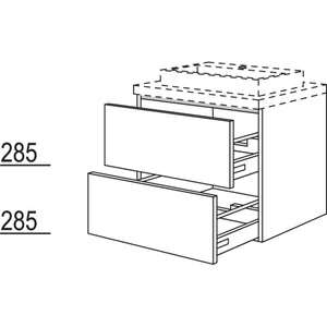 Nobilia Badezimmer-Waschtischschrank BW2A60-58 2885