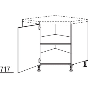 Nobilia Diagonal-Eckschrank UED80 31072