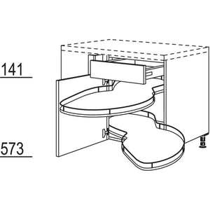 Nobilia Eckschrank mit Schwenkauszug UESA100-60 25192