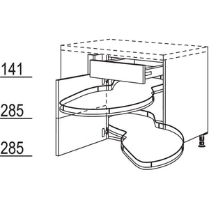 Nobilia Eckschrank mit Schwenkauszug UEVSA90-45 31190