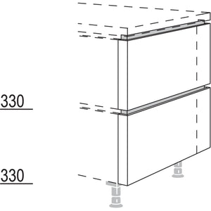 Nobilia Frontwange für Raumplanungen in geteilter Optik NUWFRT50-95 55970