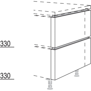 Nobilia Frontwange fuer Raumplanungen in geteilter Optik NUWFRT50-95 55970