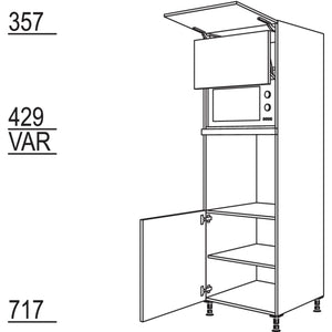 Nobilia Geräte-Umbau Backofen und Mikrowelle mit Lifttür GDLO-3 44534