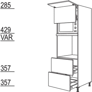 Nobilia Geraete-Umbau Backofen und Mikrowelle mit Lifttuer GDLO2A-2 34535