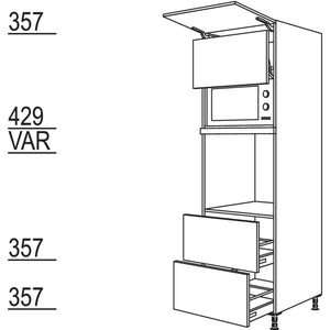 Nobilia Geräte-Umbau Backofen und Mikrowelle mit Lifttür GDLO2A-3 44535