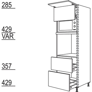 Nobilia Geräte-Umbau Backofen und Mikrowelle mit Lifttür NGSLO2A-2X 45926