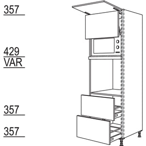 Nobilia Geraete-Umbau Backofen und Mikrowelle mit Lifttuer NGSLO2A-3 52596