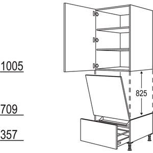 Nobilia Geräte-Umbau Geschirrspüler geeignet für Nischenhöhe- 825 mm - Gerätehöhe 805 - 820 mm GDGSP45-2 35617