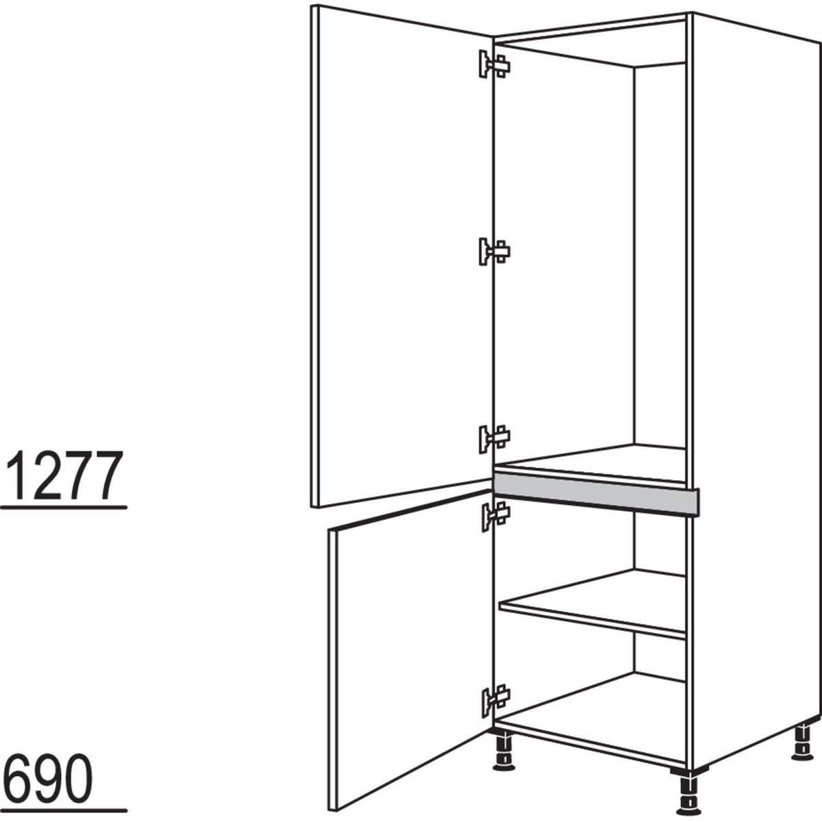 Nobilia Geräte-Umbau Kühlautomat NG123-1 53406