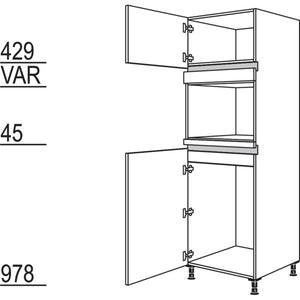 Nobilia Geraete-Umbau Kuehlautomat und Dampfgarer - Kompaktgeraet NG88DK-2 34681