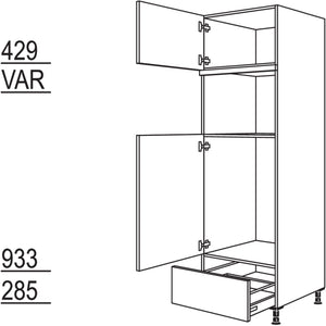 Nobilia Geräte-Umbau Kühlautomat und Mikrowelle - Dampfgarer - Kompaktgerät G88MDKA-3 44630