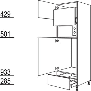 Nobilia Geraete-Umbau Kuehlautomat und Mikrowelle mit Lifttuer G88LA-3 44636