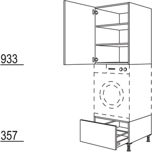 Nobilia Geräte-Umbau Waschmaschine - Wäschetrockner GWST60-2X 41817