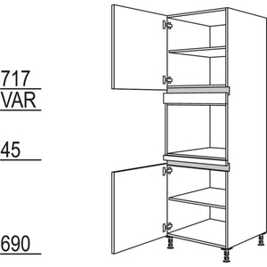 Nobilia Geräte-Umbau für Dampfgarer - Kompaktgerät NGDK-2 35555