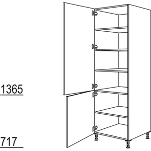 Nobilia Geschirr-- Vorratsschrank HDV50-2 35015