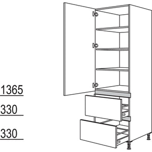 Nobilia Geschirr-- Vorratsschrank NH2A50-2 36128